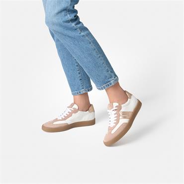 Paul Green Gumsole T Toe Trainer - White Rose Gold